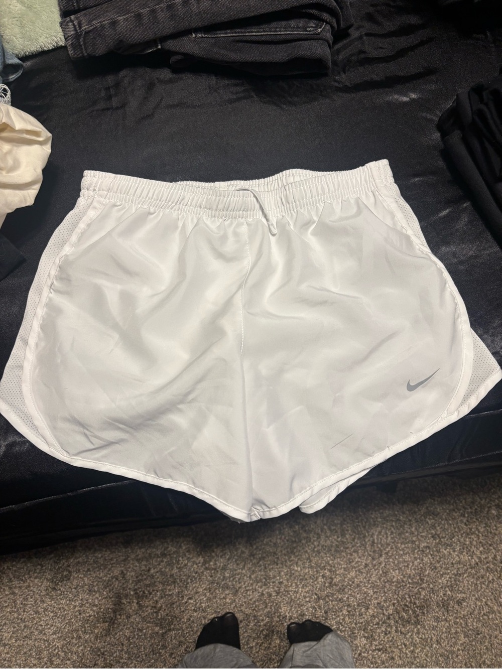 Nike White Athletic Shorts (kids large) (women’s extra small)